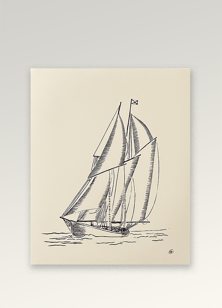 Sailing – Hand Carved & Printed